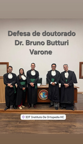 Registro da banca de doutorado do Dr. Bruno Butturi Varone na Faculdade de Medicina da USP.